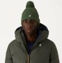 K-way Chunky Fisher Rib Wool Cardigan Stitch Groen Unisex - Thumbnail 2