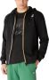 K-way Poly Cotton Unisex Zwart Puur Rits Hoodie Black Heren - Thumbnail 3