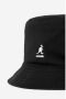Kangol Zwarte Gewassen Katoenen Bucket Hoed Black Unisex - Thumbnail 2