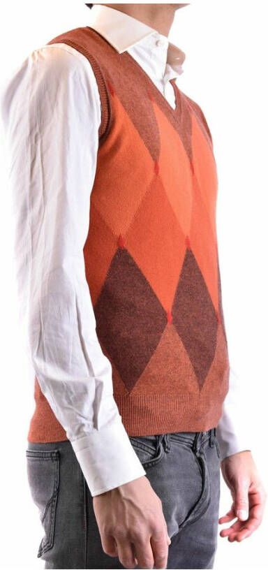 Kangra Men S 91K60070800010 Cashmere Vest Oranje Heren