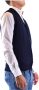 Kangra Sleeless Knitwear Blauw Heren - Thumbnail 2