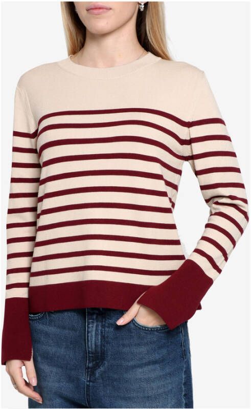 Kaos Ronde hals gekweek Beige Dames