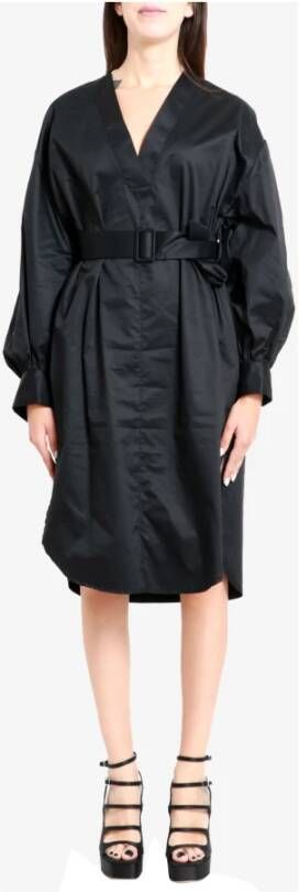 Kaos Shirt Dresses Zwart Dames