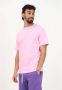 Kappa Katoenen T-shirt met Geborduurd Logo Pink Heren - Thumbnail 2