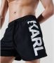 Karl Lagerfeld Swimwear Bottom Logo Short Boardshorts Zwart Heren - Thumbnail 2