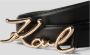 Karl Lagerfeld Zwart Leren Logoriem Black Dames - Thumbnail 3