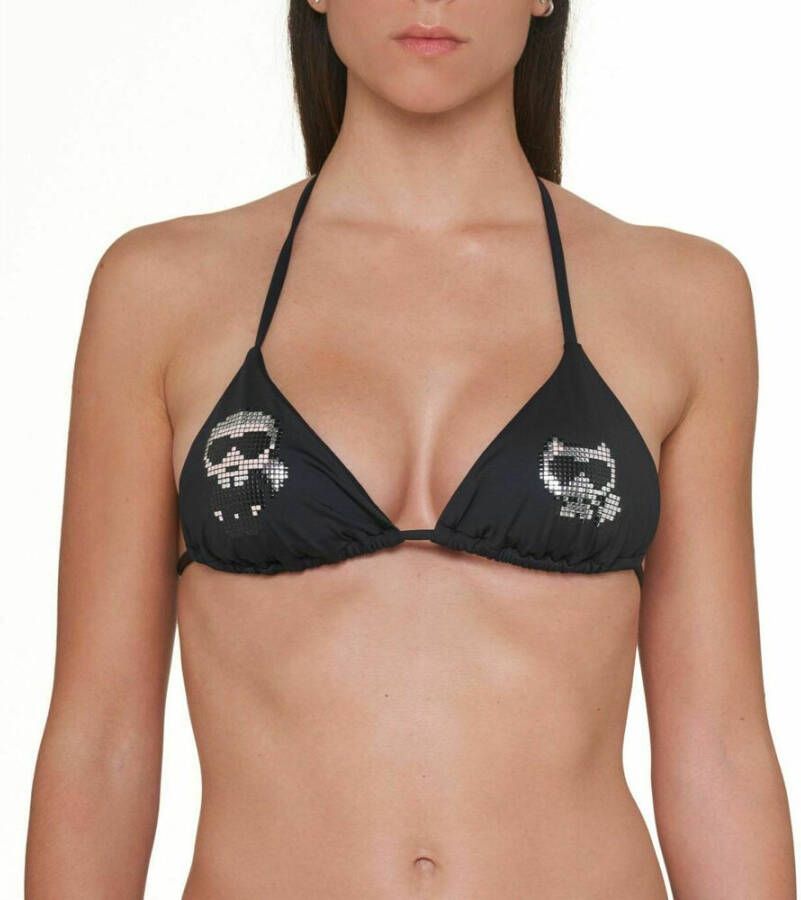 Karl Lagerfeld Bikinitop Triangle Zwart Dames