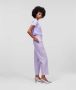 Karl Lagerfeld Luxe Wolblend Maatwerk Broek Purple Dames - Thumbnail 2