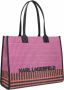 Karl Lagerfeld Vrouwelijke Shopping Bag met Ritssluiting voor Lente Zomer Pink Dames - Thumbnail 2