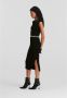Karl Lagerfeld Stijlvolle Hoge Nek Gebreide Jurk Black Dames - Thumbnail 2