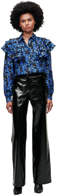 Karl Lagerfeld Faux Patent Leather Pants Zwart Dames