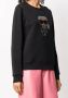 Karl Lagerfeld Ikonik Rhinestones Sweatshirt 210W1822 999 Zwart Dames - Thumbnail 3