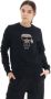 Karl Lagerfeld Ikonik Rhinestones Sweatshirt 210W1822 999 Zwart Dames - Thumbnail 6