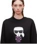 Karl Lagerfeld Ikonik sweatshirt Zwart Dames - Thumbnail 2