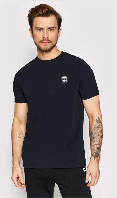 Karl Lagerfeld Navy Regular Fit T-Shirt Blauw Heren