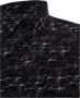 Karl Lagerfeld Autograaf Print Katoenen Overhemd Zwart Wit Zwart Heren - Thumbnail 2
