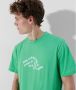 Karl Lagerfeld Beachwear Top Wave Logo Relaxed T-Shirt Groen Heren - Thumbnail 2