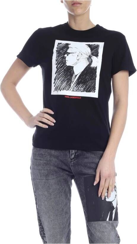 Karl Lagerfeld T-Shirts Zwart Dames