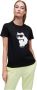 Karl Lagerfeld T-Shirt Maxi Print Black Dames - Thumbnail 2