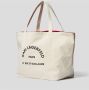 Karl Lagerfeld Shoppers Rue St Guillaume Canvas Tote in beige - Thumbnail 4