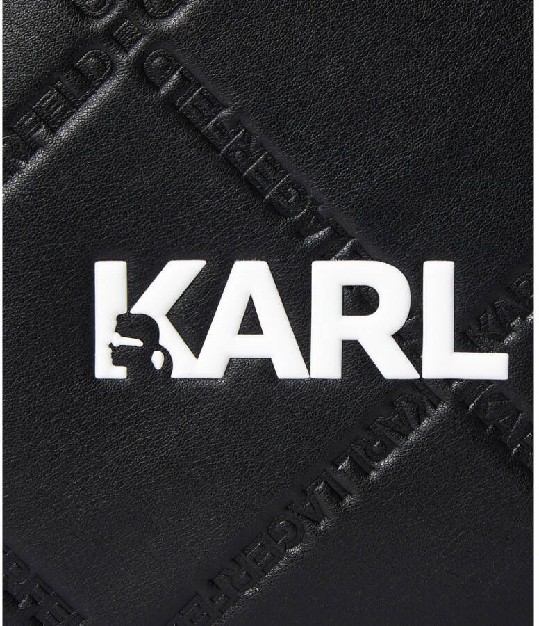 Karl Lagerfeld Tote Skuare Embossed Large Zwart Dames