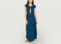 Karma Koma Elegante Maxi Jurk Blue Dames - Thumbnail 2