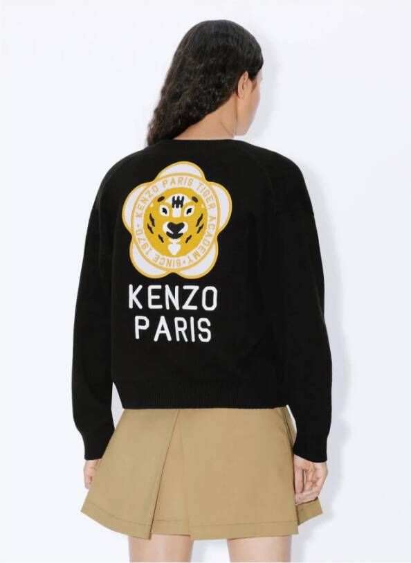 Kenzo Academy Tiger Cardigan Black Dames