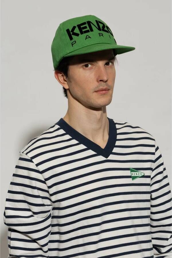 Kenzo Baseballpet met logo Groen Heren