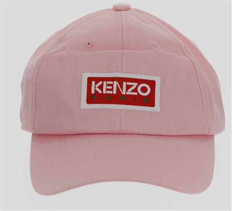 Kenzo Logo Baseball Cap Klassieke Stijl Roze Heren