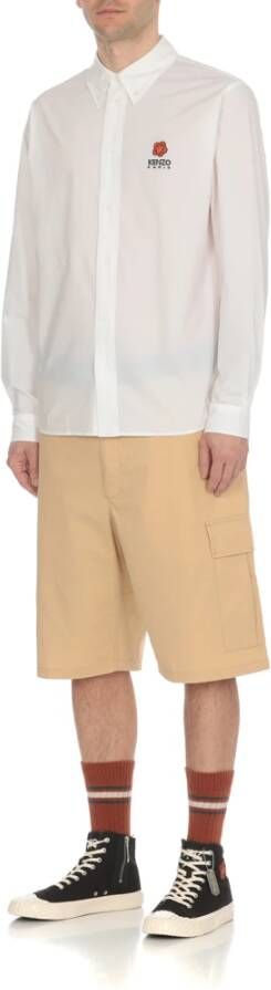 Kenzo Casual Overhemd Wit Heren