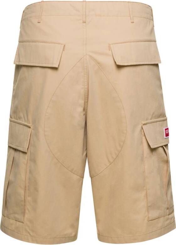 Kenzo Cargo Workwear Shorts Beige Heren