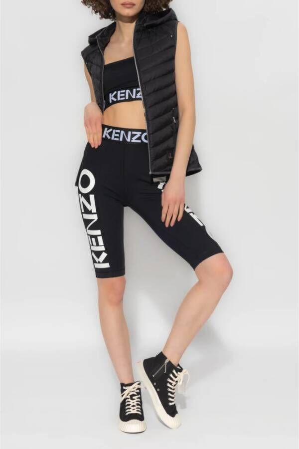 Kenzo Short leggings with logo Zwart Dames
