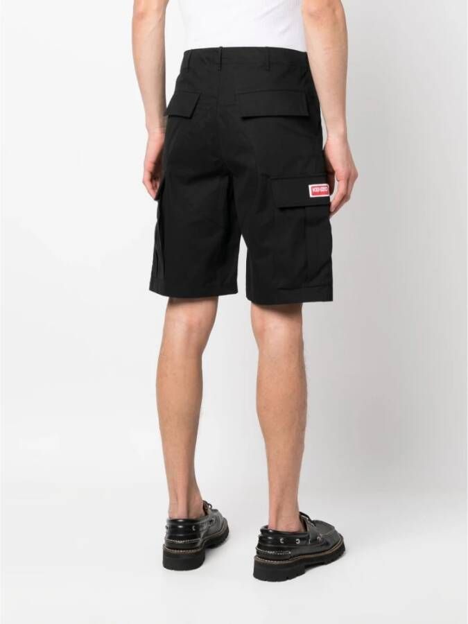 Kenzo Zwarte Bermuda Shorts van Katoen Zwart Heren