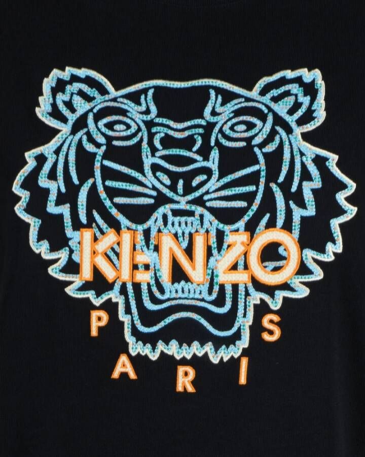 Kenzo Klassieke Tiger T-Shirt Jurk Zwart Dames