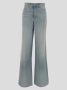Kenzo Wide Leg Jeans Klassieke Pasvorm Blauw Dames - Thumbnail 2