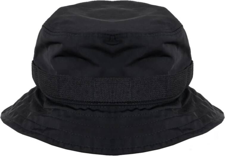 Kenzo Stijlvolle Zwarte Logo Bucket Hat Zwart Unisex