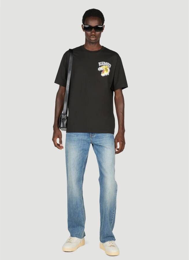 Kenzo Katoenen Tijger Grafisch T-Shirt Zwart Heren