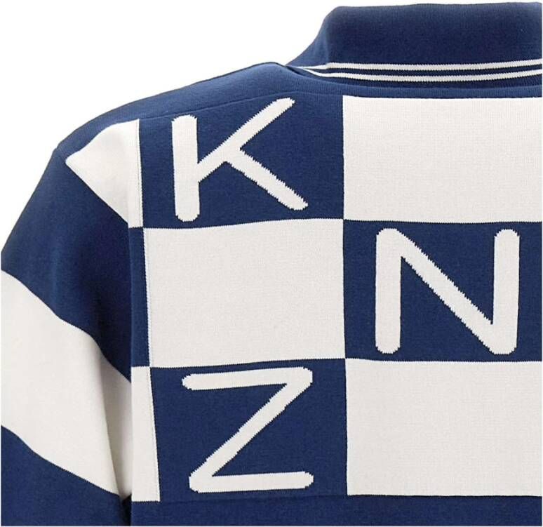 Kenzo Luxe Tiger Logo Polo Shirt Blauw Heren