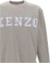 Kenzo Logo-geborduurde Grijze Katoenen Sweater Grijs Heren - Thumbnail 3