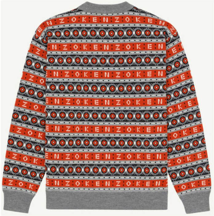 Kenzo Reguliere Jacquard Sweatshirt in Rood Heren