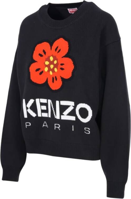 Kenzo Comfortabele trui met ronde hals Zwart Dames
