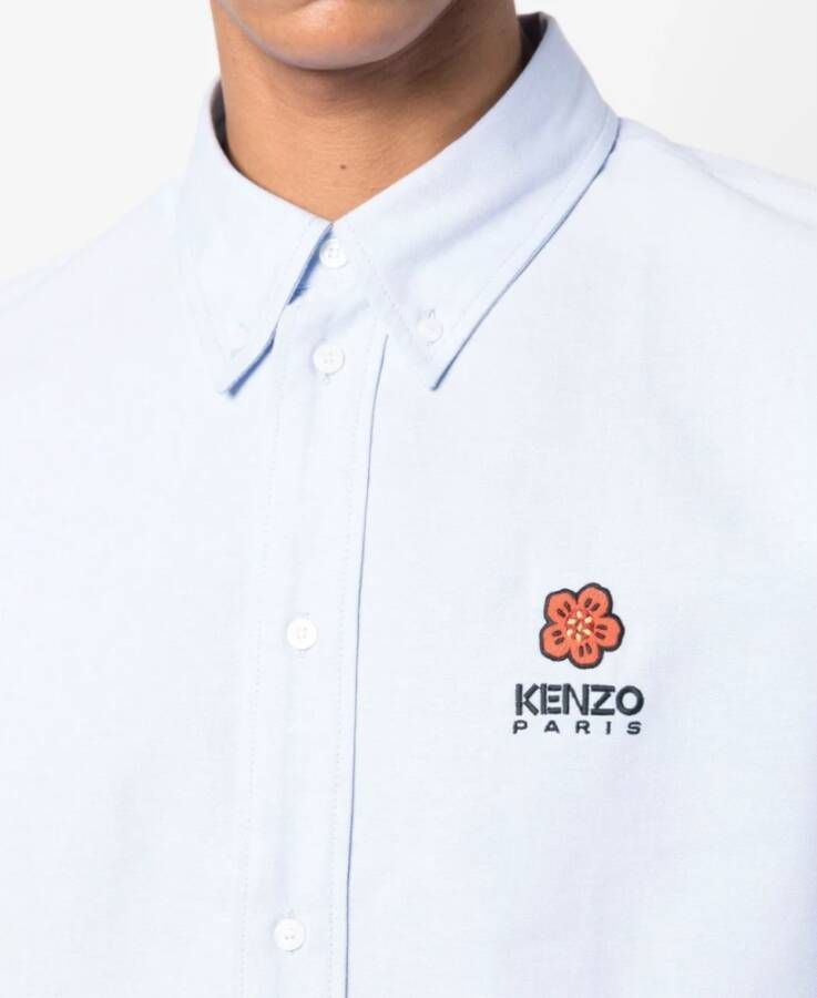 Kenzo Upgrade je casual garderobe met deze hoogwaardige overhemd Blauw Heren