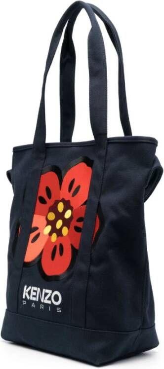 Kenzo Boke Flower Motif Tote Bag Blauw Dames
