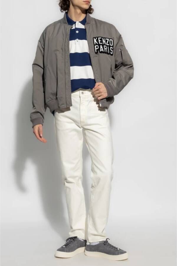 Kenzo Jeans with logo patch Beige Heren