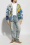 Kenzo Slim Fit Distressed Jeans Blauw Heren - Thumbnail 4