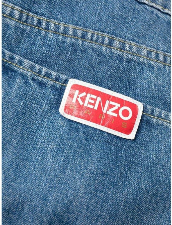 Kenzo Hoge taille straight leg jeans Blauw Dames