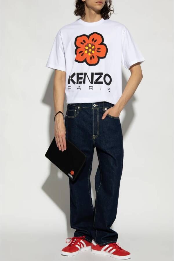 Kenzo Straight Jeans Blauw Heren