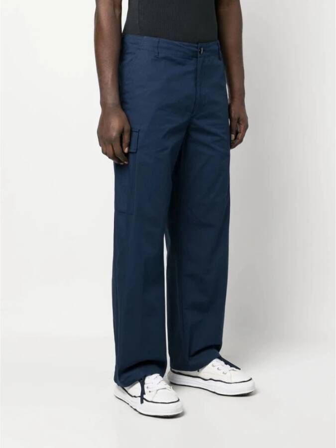 Kenzo Cargo Straight Broek Blauw Heren