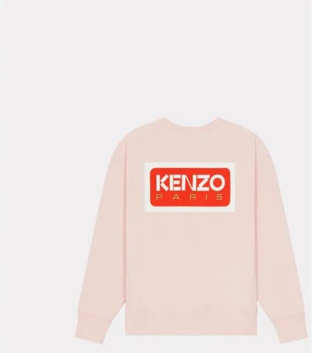 Kenzo Streetwear Logo Sweatshirt Roze Heren
