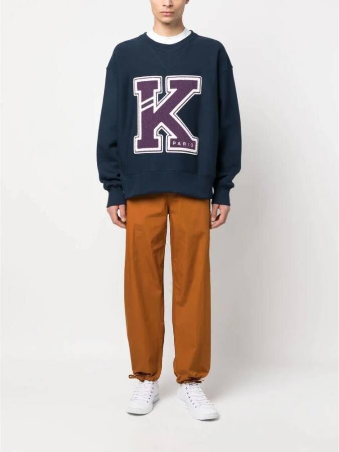 Kenzo Iconische College Sweatshirt Blauw Heren